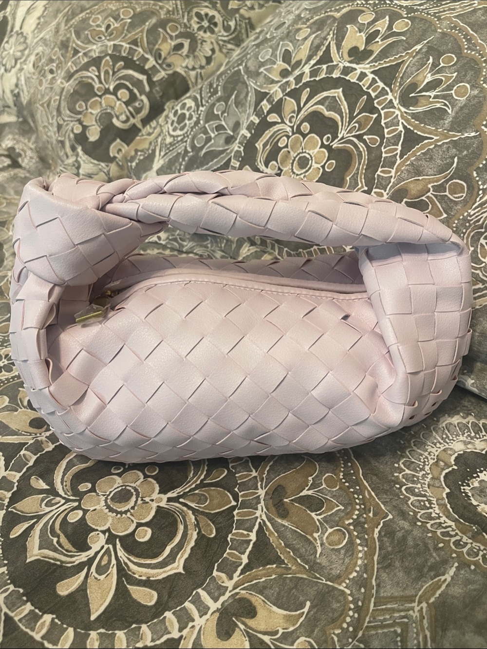 Woven Knot-Handle bag by Tiffany & Fred Paris